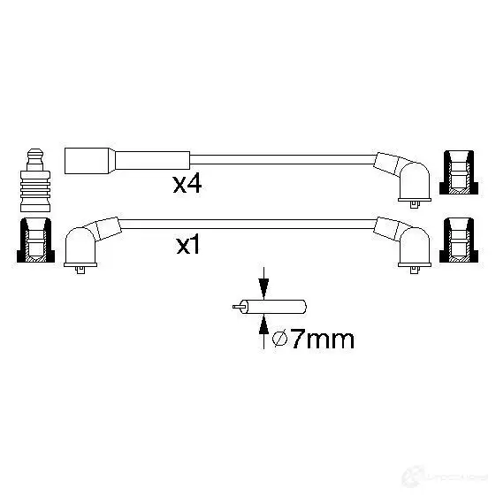 Высоковольтные провода зажигания, комплект BOSCH 335711 B 955 0986356955 IG8GO