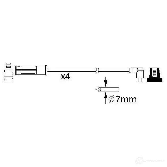 Высоковольтные провода зажигания, комплект BOSCH 0986357158 335813 AH5THS B 158 изображение 0