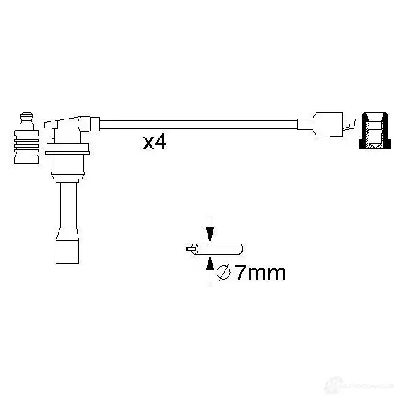 Высоковольтные провода зажигания, комплект BOSCH 0986356782 335569 B 782 N558U