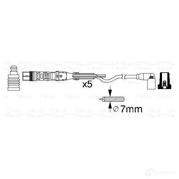 Высоковольтные провода зажигания, комплект BOSCH 0986356349 335457 MSWUDF B 349 - Изображение 1