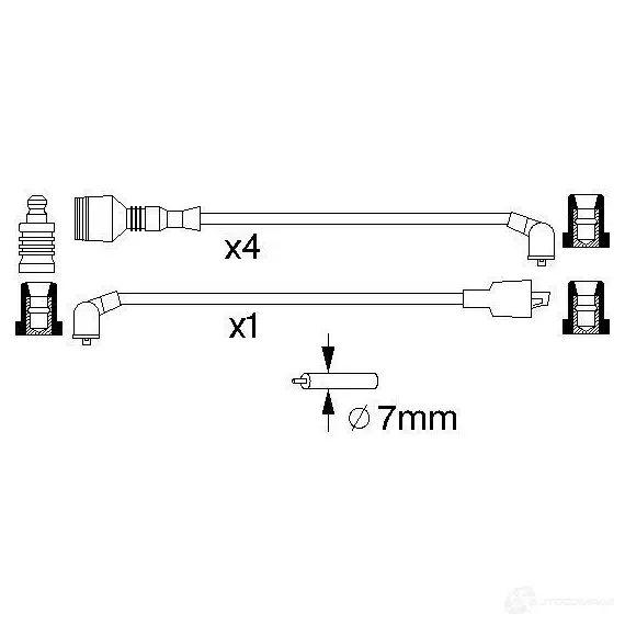 Высоковольтные провода зажигания, комплект BOSCH B 014 0986357014 LMMCS 335742