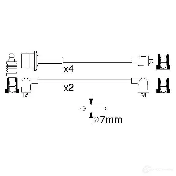 Высоковольтные провода зажигания, комплект BOSCH VN7BJ4 0986356954 B 954 335710