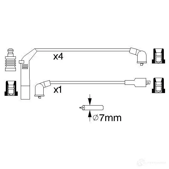 Высоковольтные провода зажигания, комплект BOSCH B 895 0986356895 P9K6C 335673
