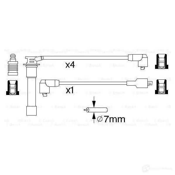 Высоковольтные провода зажигания, комплект BOSCH 0986356760 335552 B 760 9IOL2DK изображение 4