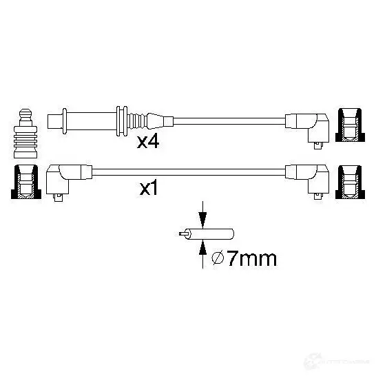 Высоковольтные провода зажигания, комплект BOSCH TLN7E 0986356825 335611 B 825
