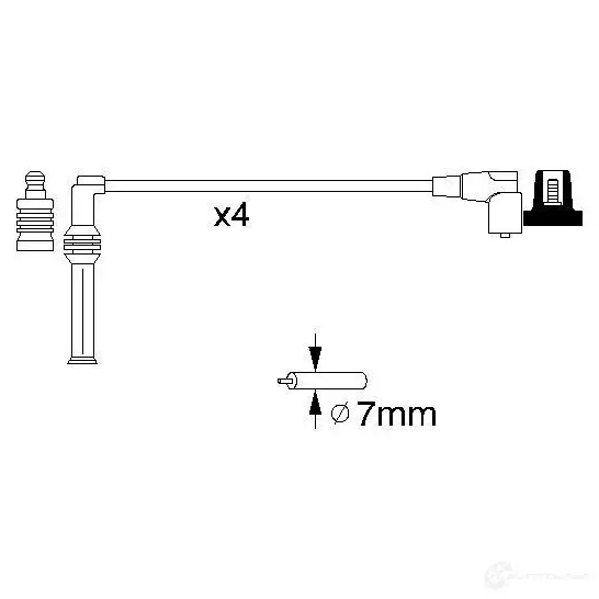 Высоковольтные провода зажигания, комплект BOSCH 6013810 B 708 0986356708 Y96N78