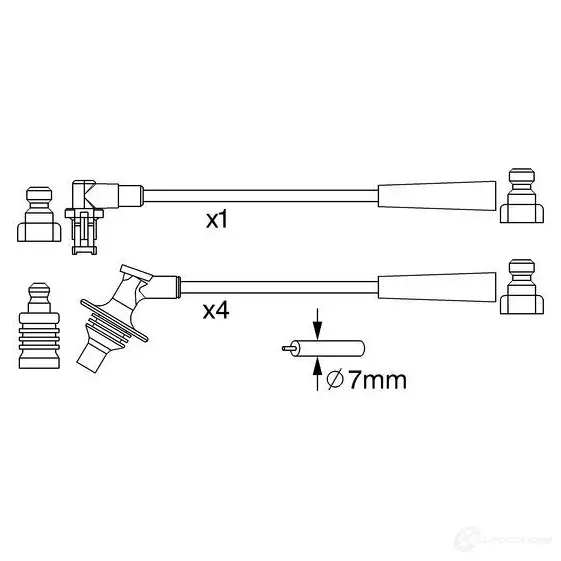 Высоковольтные провода зажигания, комплект BOSCH 0986357230 335880 B 230 5WU5TL