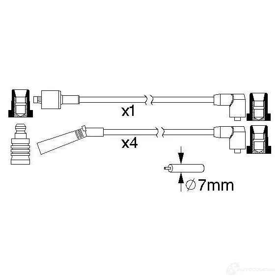 Высоковольтные провода зажигания, комплект BOSCH TP41D 335850 0986357196 B 196