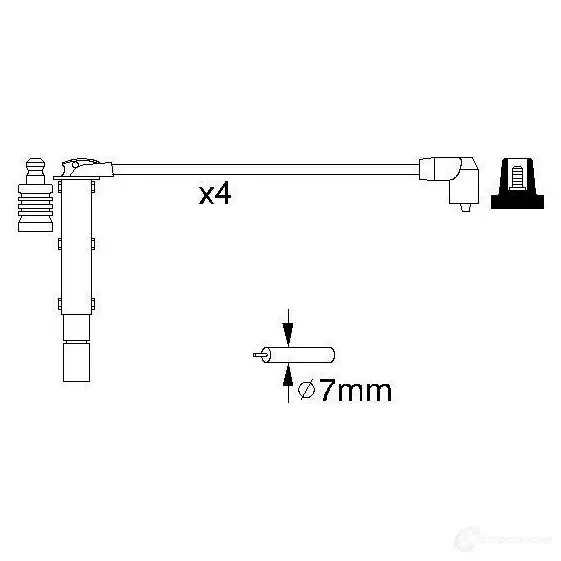 Высоковольтные провода зажигания, комплект BOSCH 0986356787 335573 B 787 IFS12 изображение 0