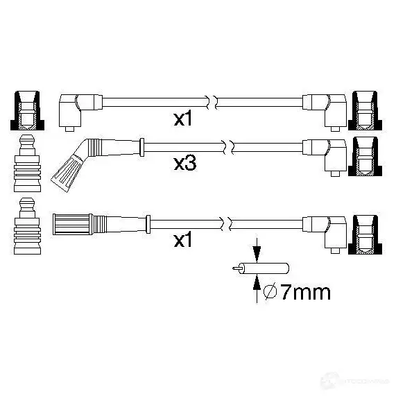 Высоковольтные провода зажигания, комплект BOSCH SWJXDG 0986357183 335837 B 183