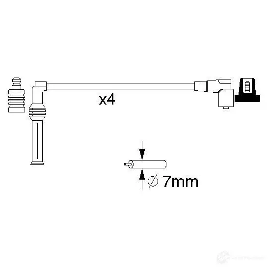 Высоковольтные провода зажигания, комплект BOSCH B 070 235CC 335755 0986357070