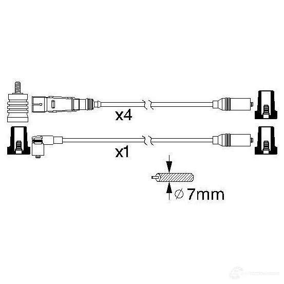 Высоковольтные провода зажигания, комплект BOSCH W093GY 335428 B 320 0986356320