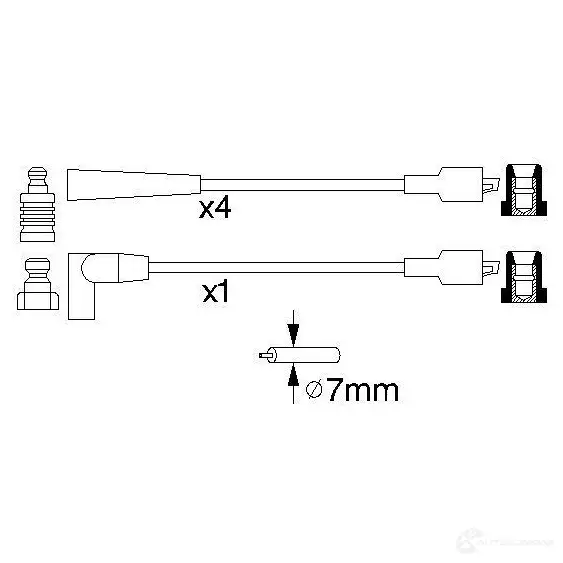 Высоковольтные провода зажигания, комплект BOSCH 0986357134 AMKW22H 335790 B 134