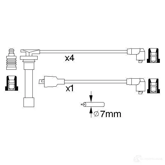 Высоковольтные провода зажигания, комплект BOSCH 0986356728 B 728 335522 C8ED20