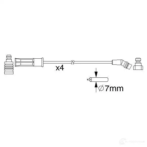 Высоковольтные провода зажигания, комплект BOSCH 0986357211 DOWVY B 211 335863