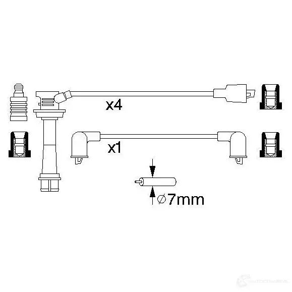 Высоковольтные провода зажигания, комплект BOSCH B 951 0986356951 683AXK 335707