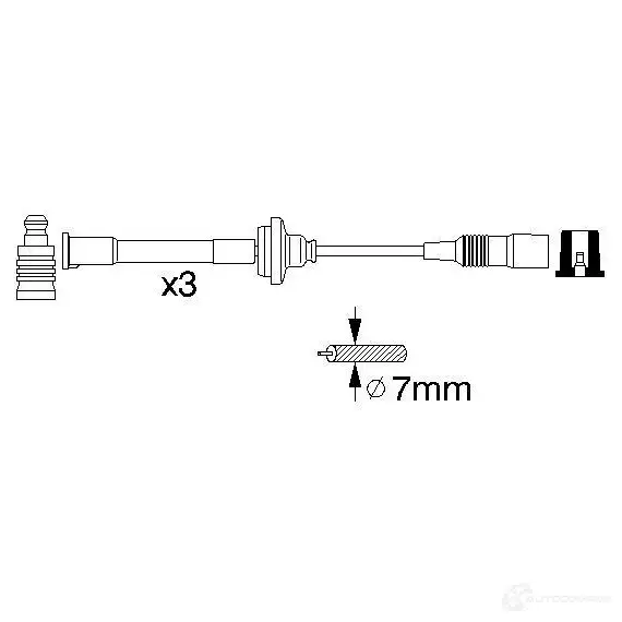Высоковольтные провода зажигания, комплект BOSCH 0356912823 324910 ES 823 2S81N2