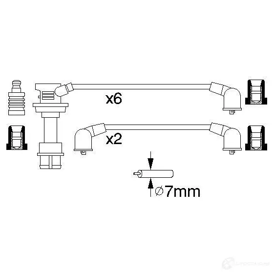 Высоковольтные провода зажигания, комплект BOSCH 335712 0986356956 CFL5V1Q B 956