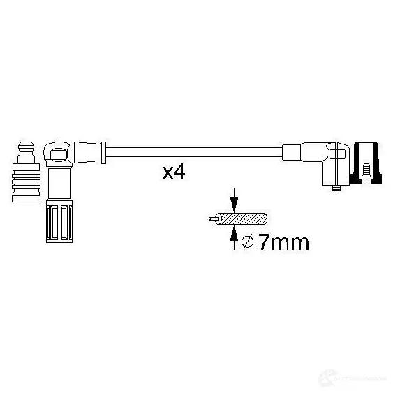 Высоковольтные провода зажигания, комплект BOSCH 0356912846 324930 CX3TS ES 846 изображение 0