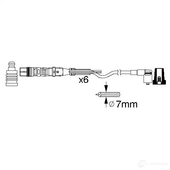 Высоковольтные провода зажигания, комплект BOSCH 335456 0986356348 B 348 X8WOBBO изображение 0