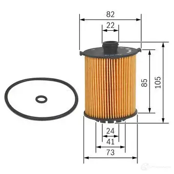 Масляный фильтр BOSCH f026407152 SG0JK2 P 7152 370651 изображение 9