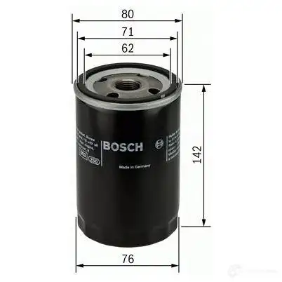 Масляный фильтр BOSCH 329146 P 3092 L0895 0451103092 изображение 3