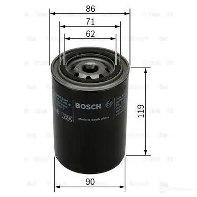 Масляный фильтр BOSCH MDIUCF3 P 3240 0451103240 329186 изображение 3