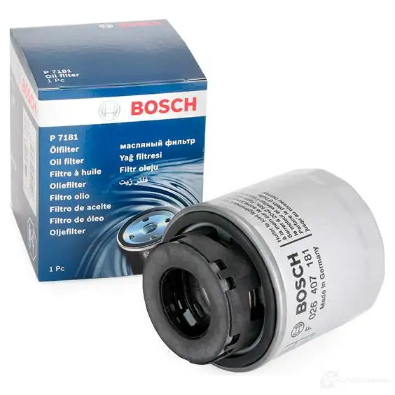 Масляный фильтр BOSCH f026407181 OF-VW-11 P 7181 370670 изображение 2