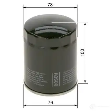 Масляный фильтр BOSCH 1437240972 W ELDJH f026407271 изображение 5