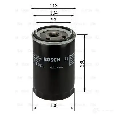 Масляный фильтр BOSCH P 3343 0451103343 329241 C13XYG изображение 4