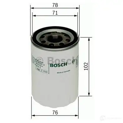 Масляный фильтр BOSCH P 7027 f026407027 Y6HAC 370550 - Изображение 1
