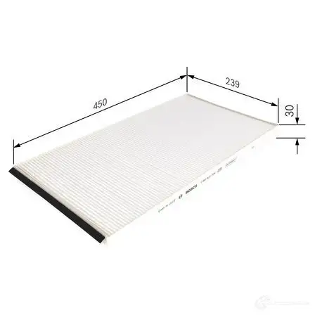 Салонный фильтр BOSCH U3M2GFQ M 1204 350870 1987431204 - Изображение 1