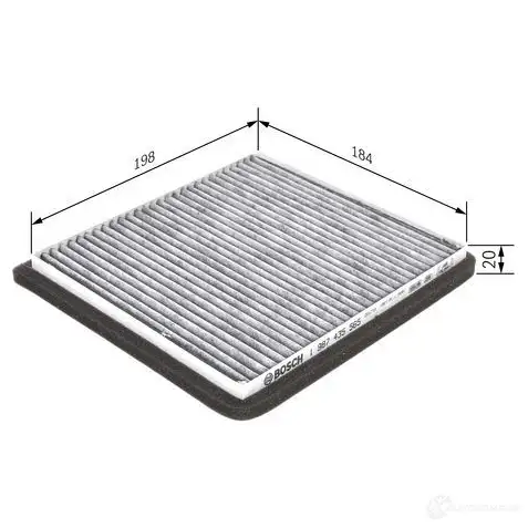 Салонный фильтр BOSCH 1193504909 FTDHV R 5563 1987435563 - Изображение 1