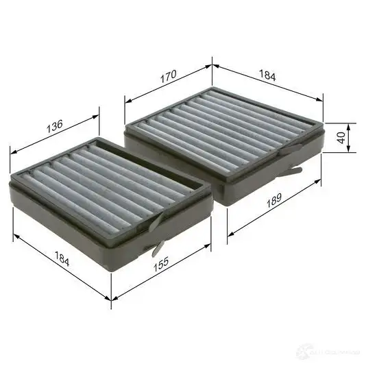 Салонный фильтр BOSCH R 5536 R5536 351373 1987435536 изображение 0