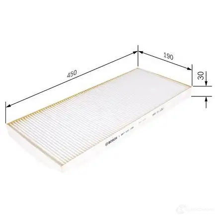 Салонный фильтр BOSCH M 1199 1987431199 350867 FMODO изображение 5