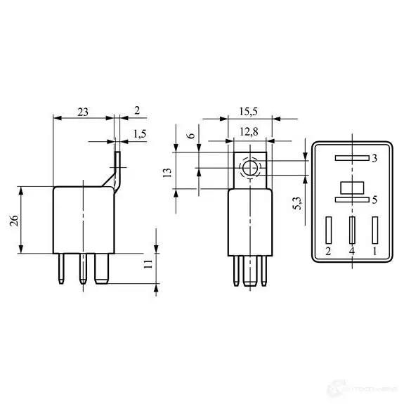 Реле BOSCH K1UWZ 324079 MCR40 4 0332207404 - Изображение 1