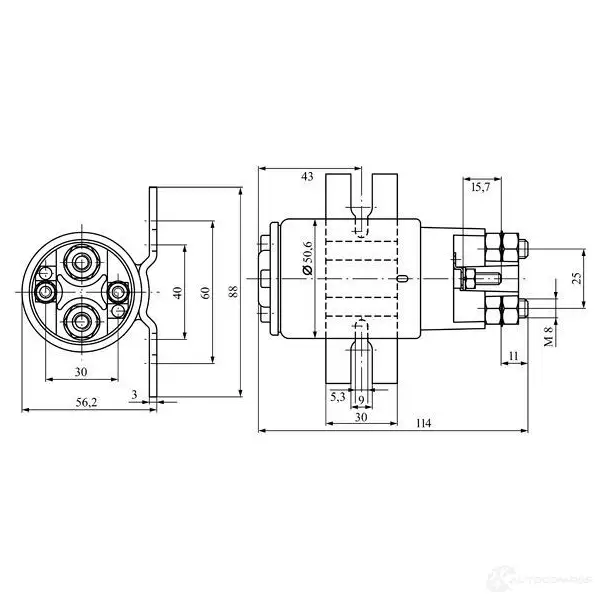 Реле BOSCH 892RH0 0333009017 324304 PR0 17 - Изображение 1