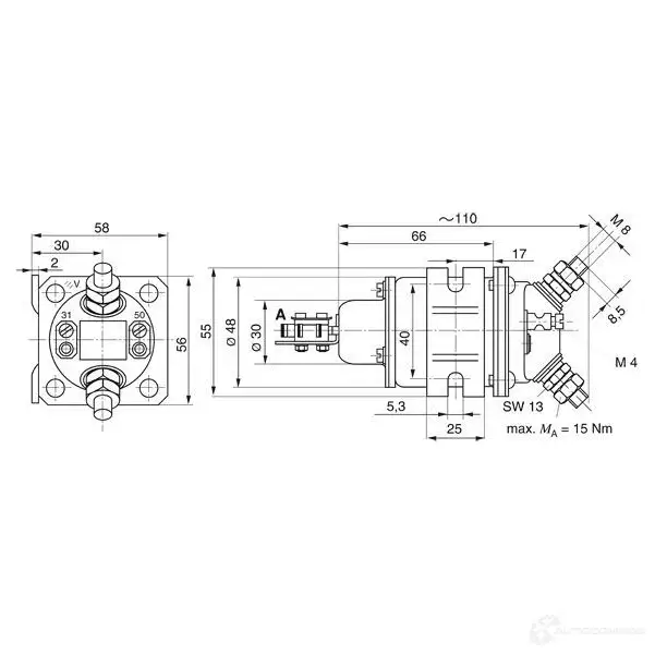 Реле BOSCH 0333006006 324252 SSM 120L27Z 1EB74K - Изображение 1
