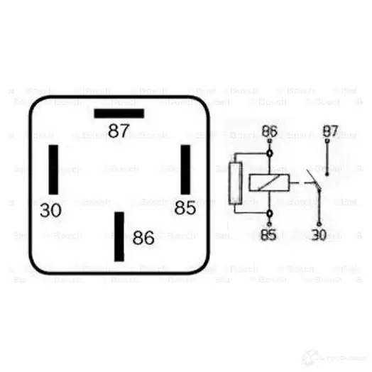 Реле BOSCH 3165142606262 0332019456 A1H8T 0Y 323860 изображение 3