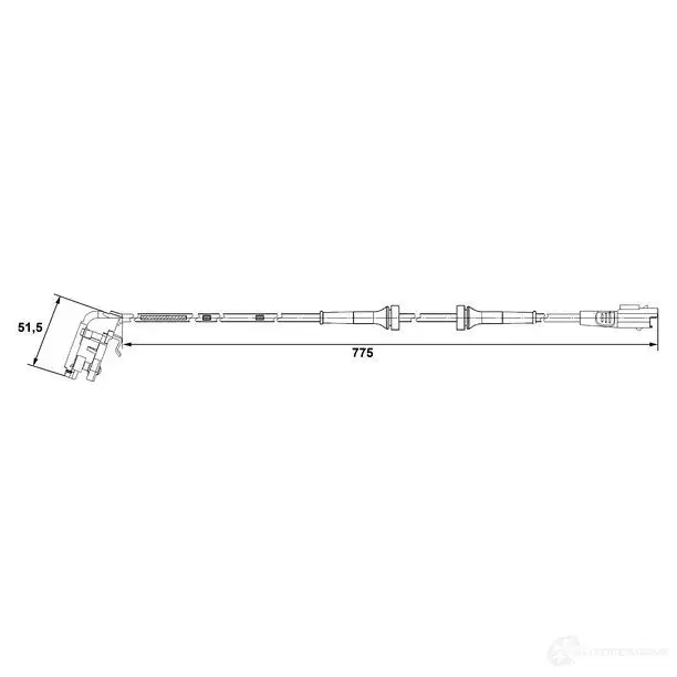 Датчик АБС BOSCH DF 11 0265007780 315461 WS7780