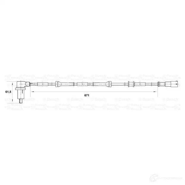 Датчик АБС BOSCH DF 6 0265006386 315133 WS6386 - Изображение 1
