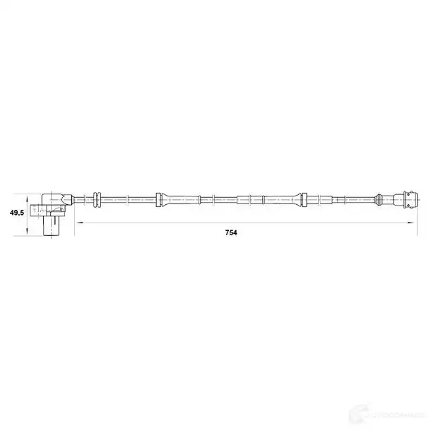 Датчик АБС BOSCH WS6327 DF 6 315110 0265006327