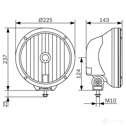 Прожектор BOSCH 0986310973 SF2X0WS RALLYE 225 HL HALOGEN PENCIL BLUE 1423141710 изображение 0