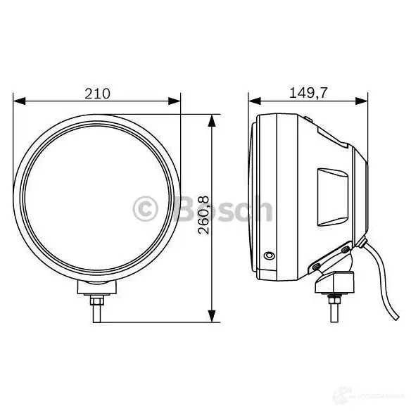 Прожектор BOSCH LIGHT STAR HALOGEN LED BLUE 334706 0986310985 B8G7JOS изображение 5