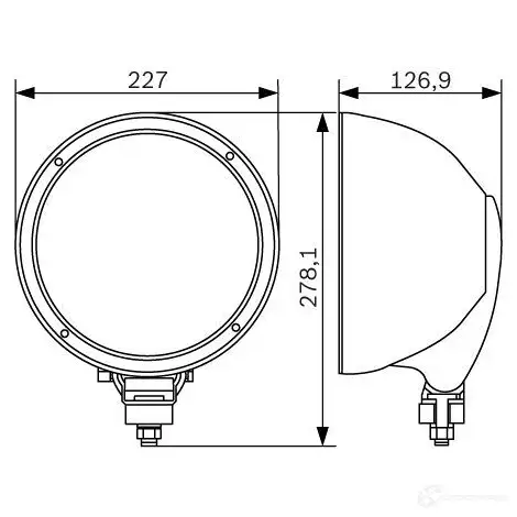 Прожектор BOSCH PILOT 225 HALOGEN BLUE LENS PILOT 225 HALOGEN H1 BLUE LENS 0986310953 334695 изображение 1