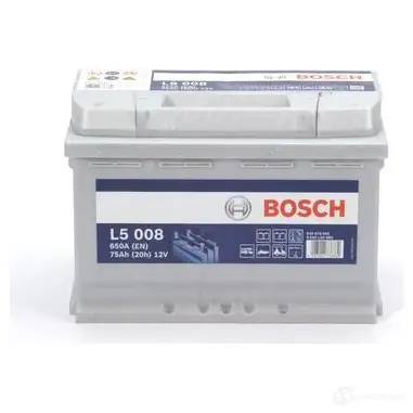 Аккумулятор 75 ач 650 а 12 в 278x175x190 BOSCH 12V 75AH 650A 303946 930 075 065 0092L50080 изображение 4