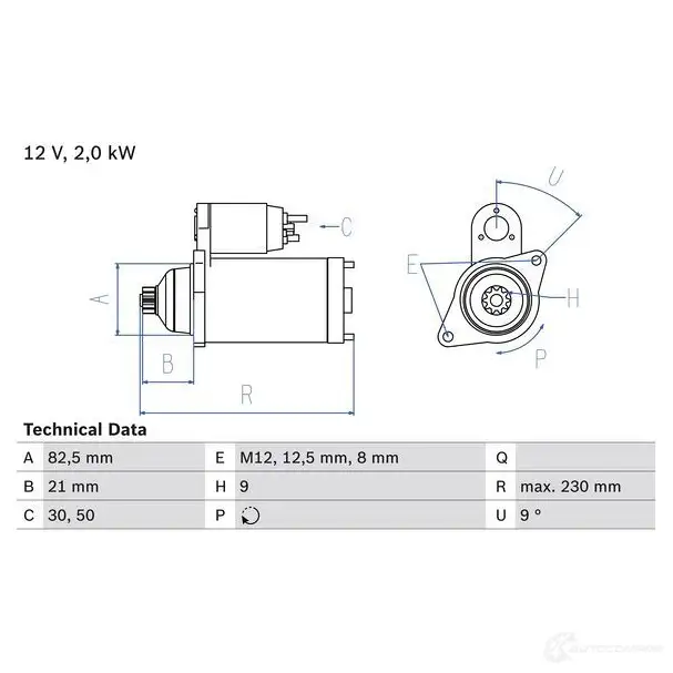 Стартер BOSCH 1 894 FLNMXED 331457 0986018940