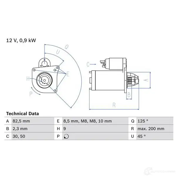 Стартер BOSCH TQCAQ 331487 19 31 0986019311