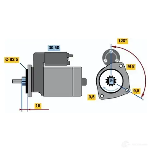 Стартер BOSCH NTWHRL 331178 0986015320 153 2