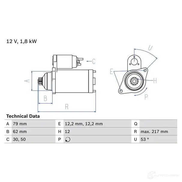 Стартер BOSCH S0SP 540 0986026330 1437240536